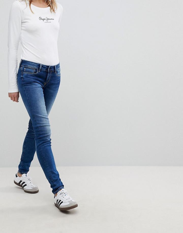 Pepe Jeans Soho Low Waist Skinny Jean - Blue