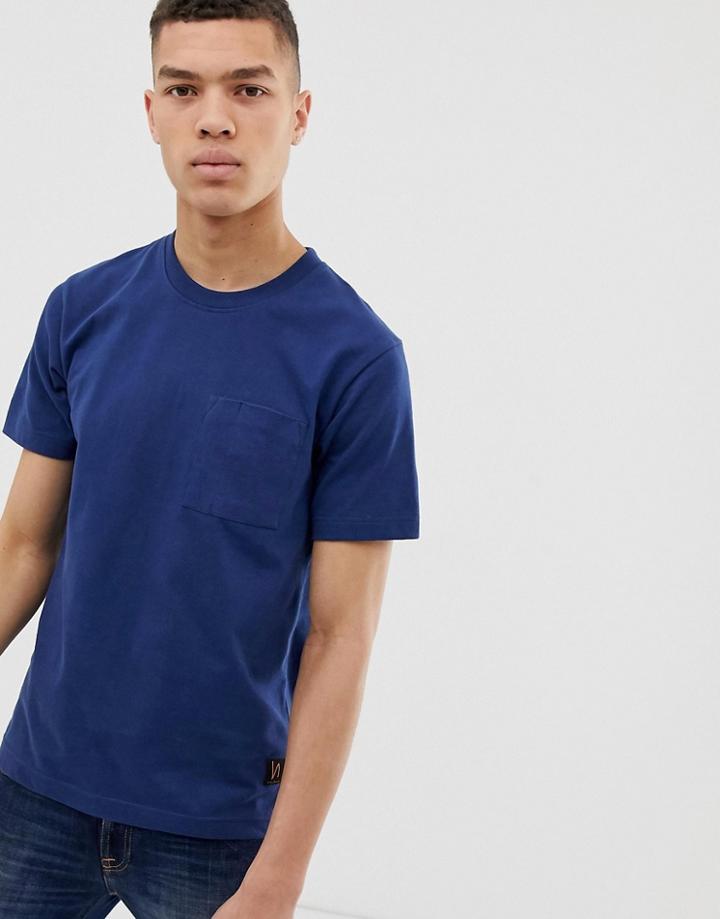 Nudie Jeans Co Kurt Worker T-shirt In Navy