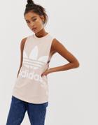 Adidas Originals Trefoil Tank Top In Pink - Pink