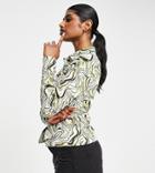 Only Exclusive 70s Shirt In Green Marble Print - Part Of A Set-multi