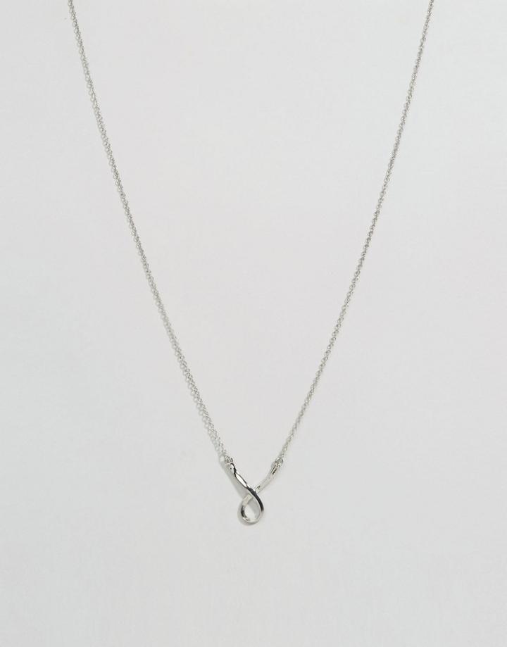 Designb Loop Necklace - Silver