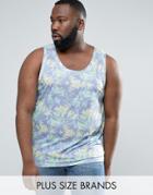 Another Influence Plus Tropical Palm Pocket Tank - Blue