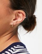 Topshop Pearl Clicker Single Earring In Gold