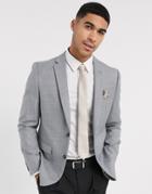 Harry Brown Wedding Tonal Skinny Fit Suit Jacket-blue