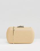 Claudia Canova Box Clutch Bag - Beige