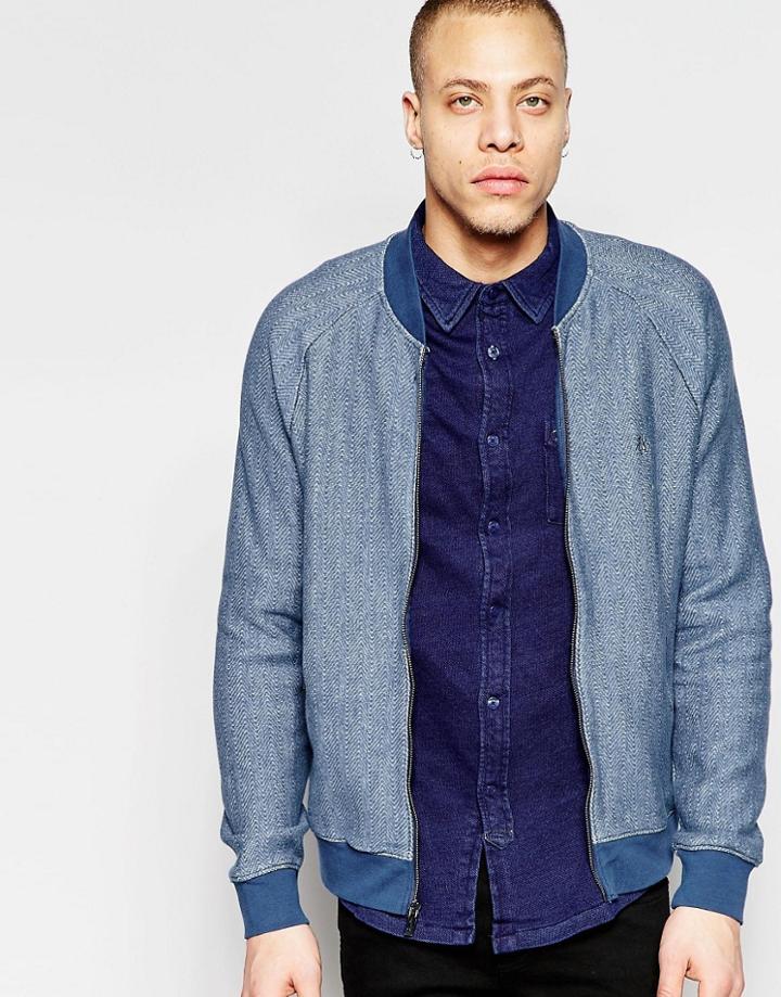 Original Penguin Bomber Jacket - Blue