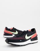 Nike Waffle One Sneakers In Black/magic Ember