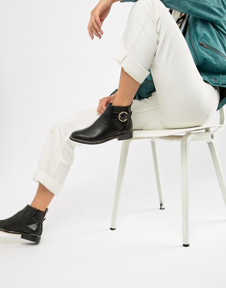 Office Alexander Ankle Buckle Boots-black