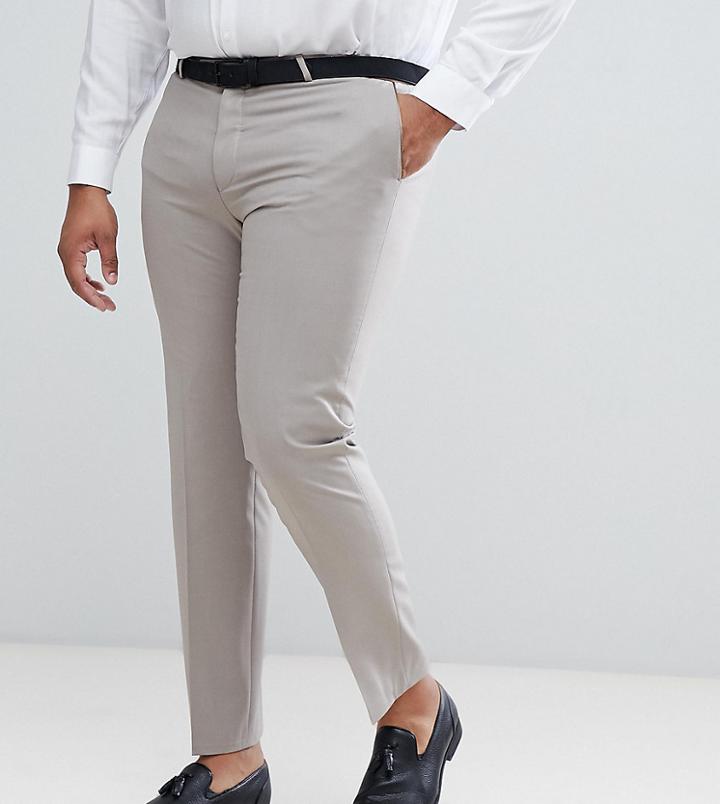 Noose & Monkey Plus Skinny Tuxedo Suit Pants - Purple