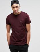 Asos T-shirt With Crew Neck And Logo In Oxblood - Red