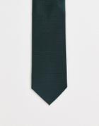 Asos Design Slim Tie In Dark Green