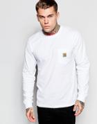 Carhartt Wip Pocket Long Sleeve T-shirt - White
