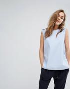 Boss Orange Citravel Ruffle Sleeveless Blouse - Blue