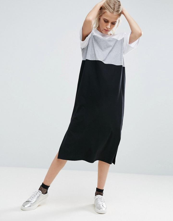 Asos Color Block Midi Dress - Multi