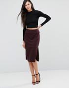 Finders Keepers Be Still Midi Skirt - Purple