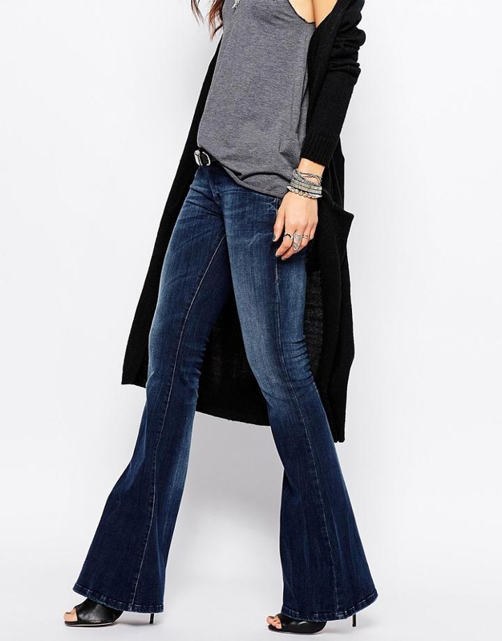 Diesel Livier Low Rise Flared Jeans - Blue