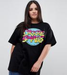Asos Design Curve T-shirt With Biggie Smalls Print In Black - Black