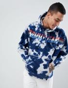 Tommy Jeans Capsule Icon Color Logo Acid Wash Hoodie In Navy - Navy