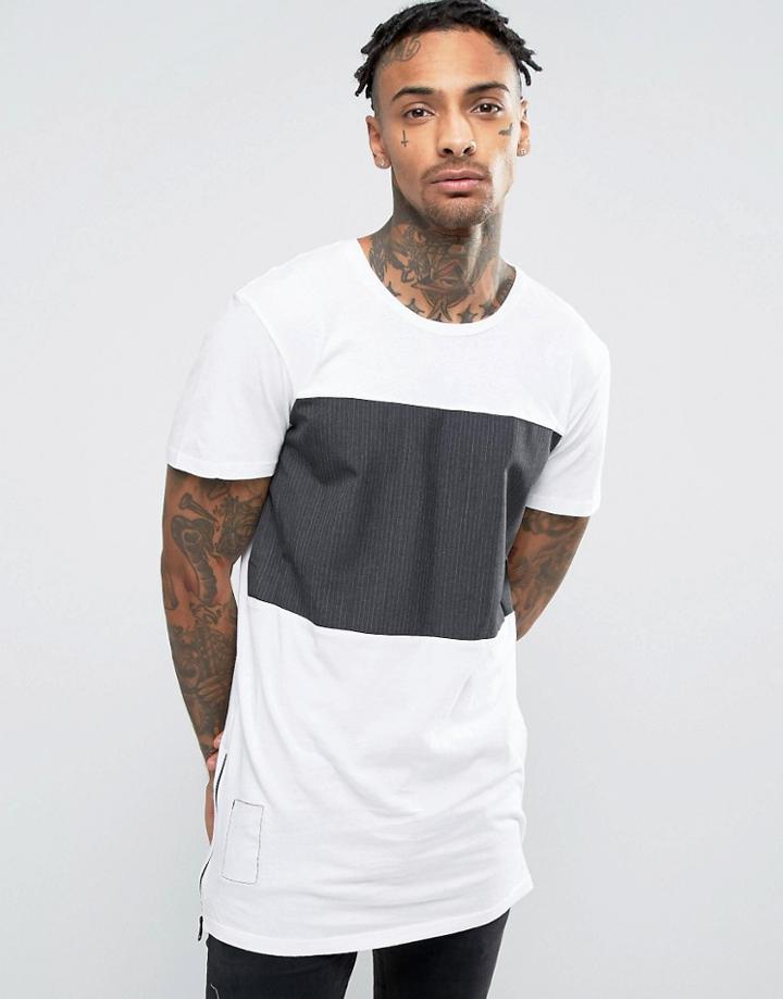 Religion Longline Block T-shirt - White