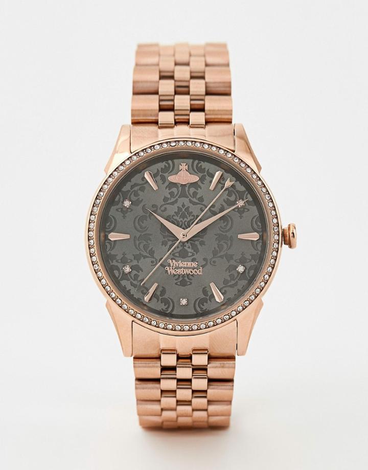 Vivienne Westwood Wallace Bracelet Watch In Rose Gold - Gold