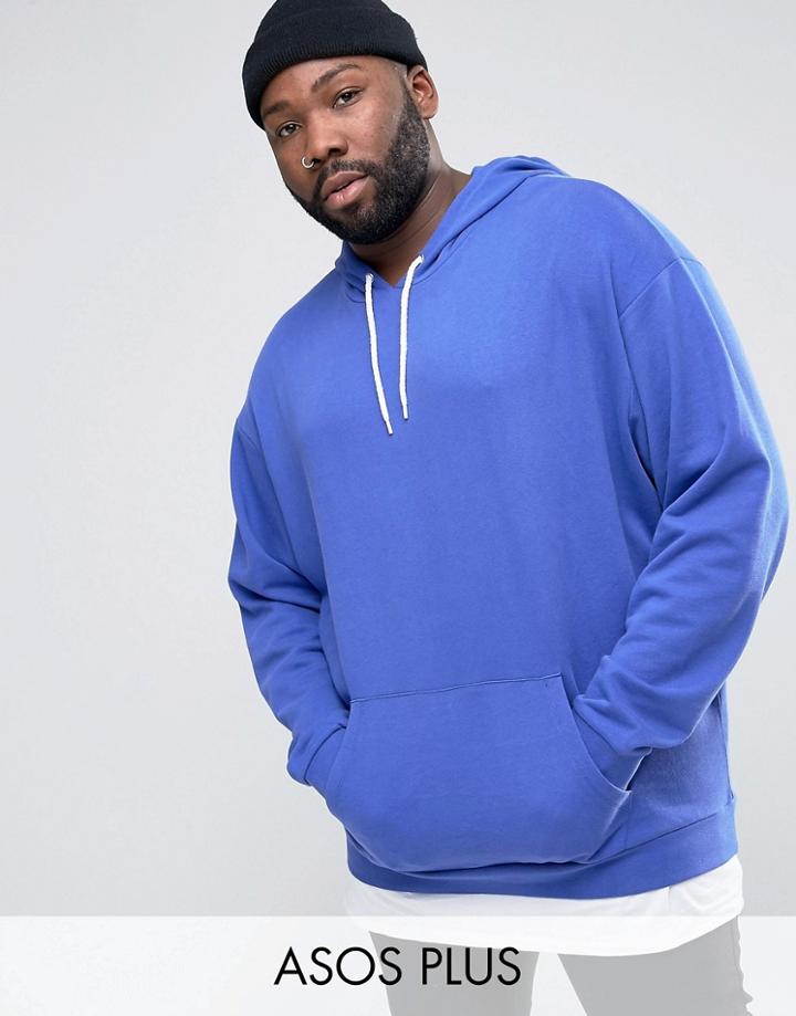 Asos Plus Oversized Hoodie With T-shirt Hem - Pink