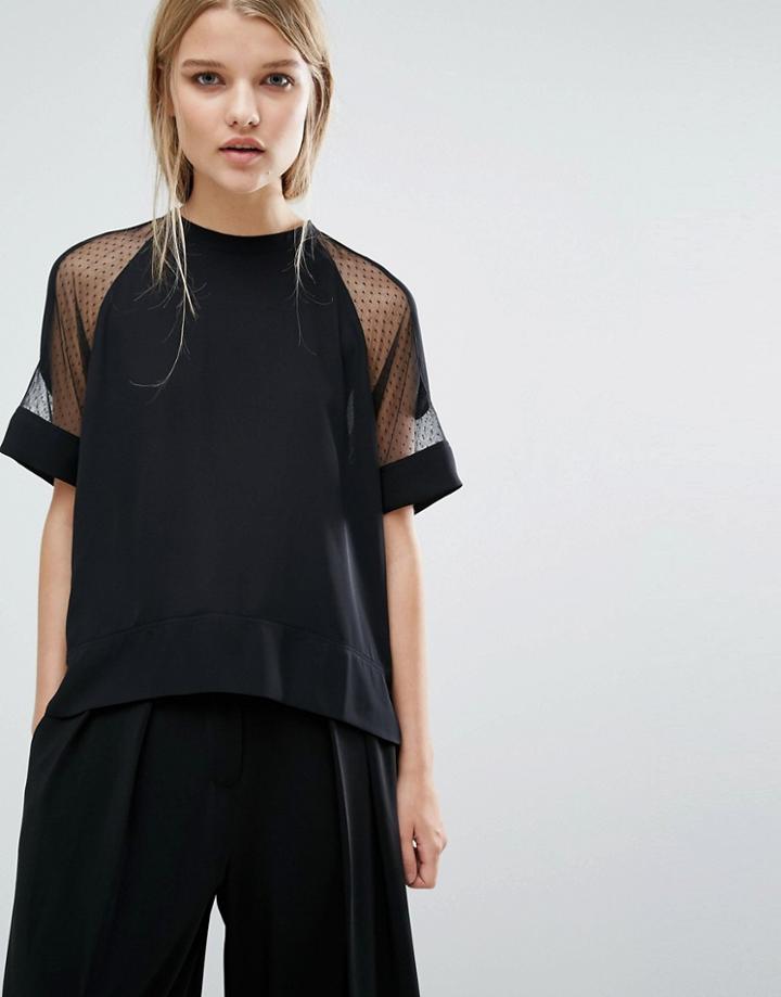 Samsoe & Samsoe Short Sleeve Blouse - Black
