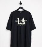 I Saw It First Plus Oversized Motif Tee In Black