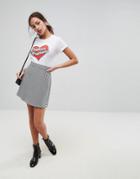 Asos Tailored Houndstooth Check Mini Skirt - Multi