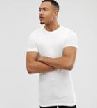 Asos Design Tall Muscle Fit Crew Neck T-shirt In White