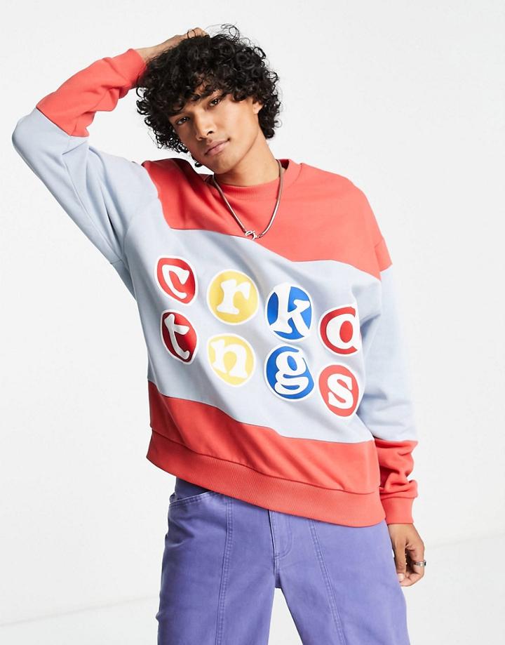 Crooked Tongues Sweatshirt With Logo Detailing In Multi