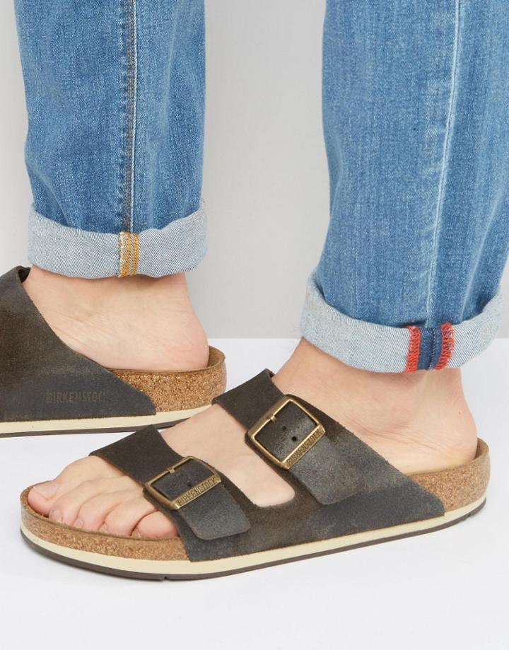 Birkenstocks Arizona Suede Sandals - Brown