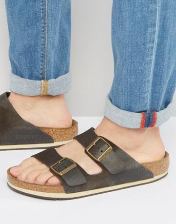 Birkenstocks Arizona Suede Sandals - Brown