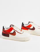 Nike Air Force 1 Shadow Sneakers In Pale Ivory/oxen Brown-white