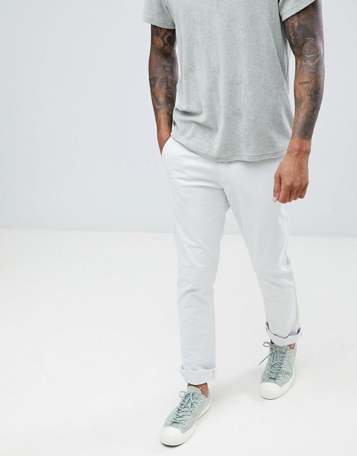 Volcom Frickin Slim Chinos In White - White