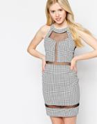 Max C Mesh Insert Dress - Black