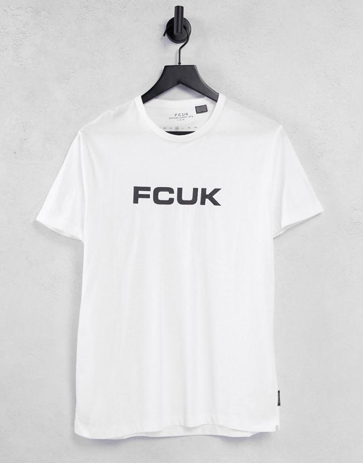 Fcuk Logo T-shirt In White