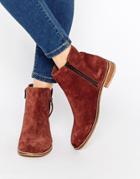 Asos Airwave Suede Ankle Boots - Rust