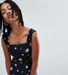 Reclaimed Vintage Inspired Cami Top Ditsy Print - Green