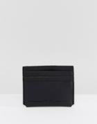 Kiomi Leather Cardholder In Black - Black