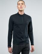 Allsaints Long Sleeve Polo Shirt With Branding - Black