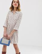 River Island Shirt Dress In Polka Dot-multi