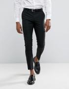 River Island Super Skinny Fit Smart Pants In Black - Black