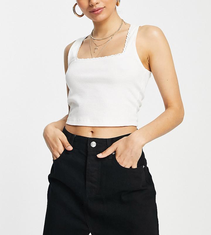 Asos Design Petite Denim 'original' Mini Skirt In Black