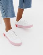 Puma Cali White And Pink Sneakers - White
