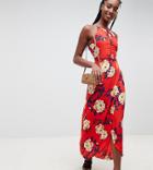 Influence Tall Floral Cami Maxi Dress - Red