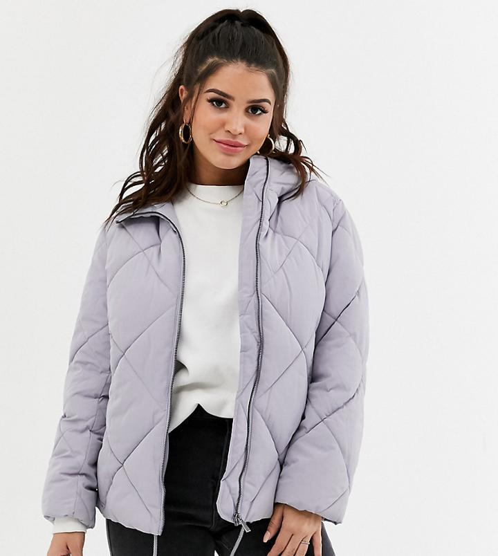 Asos Design Petite Ultimate Puffer-gray