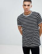 Stradivarius Stripe T-shirt In Black - Black
