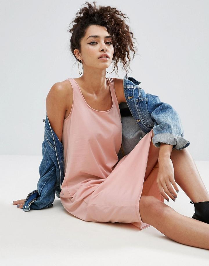 Asos Ultimate Midi Tank Dress - Pink