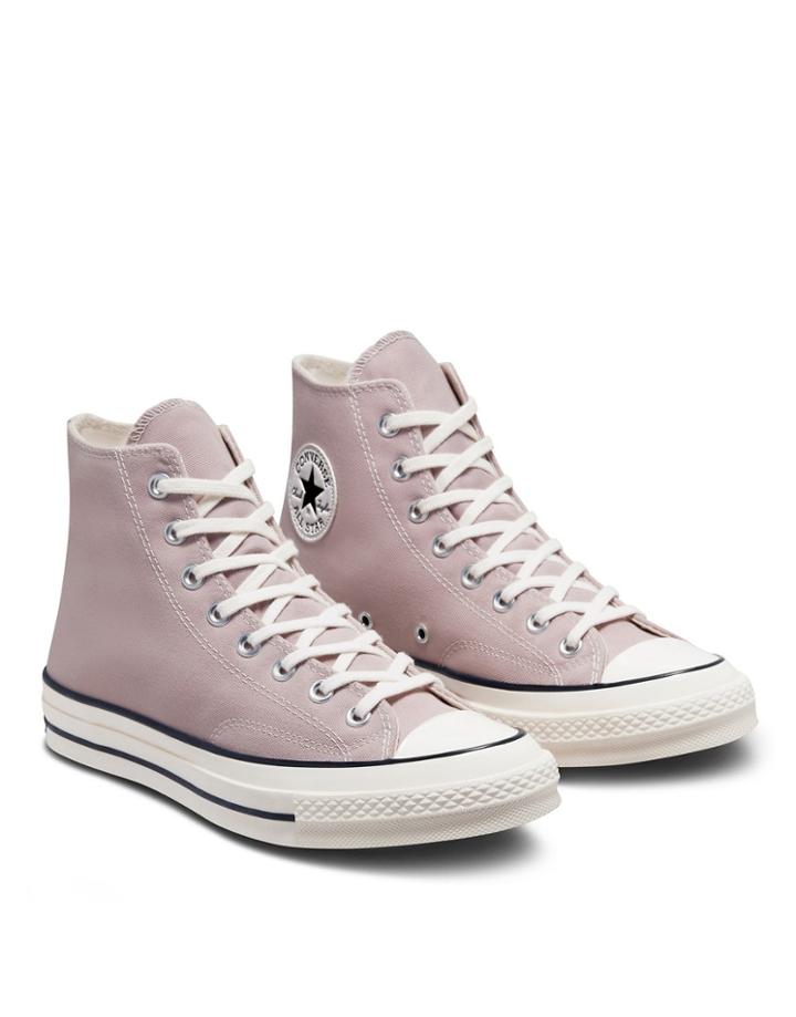 Converse Chuck 70 Hi Sneakers In Stone Mauve-gray