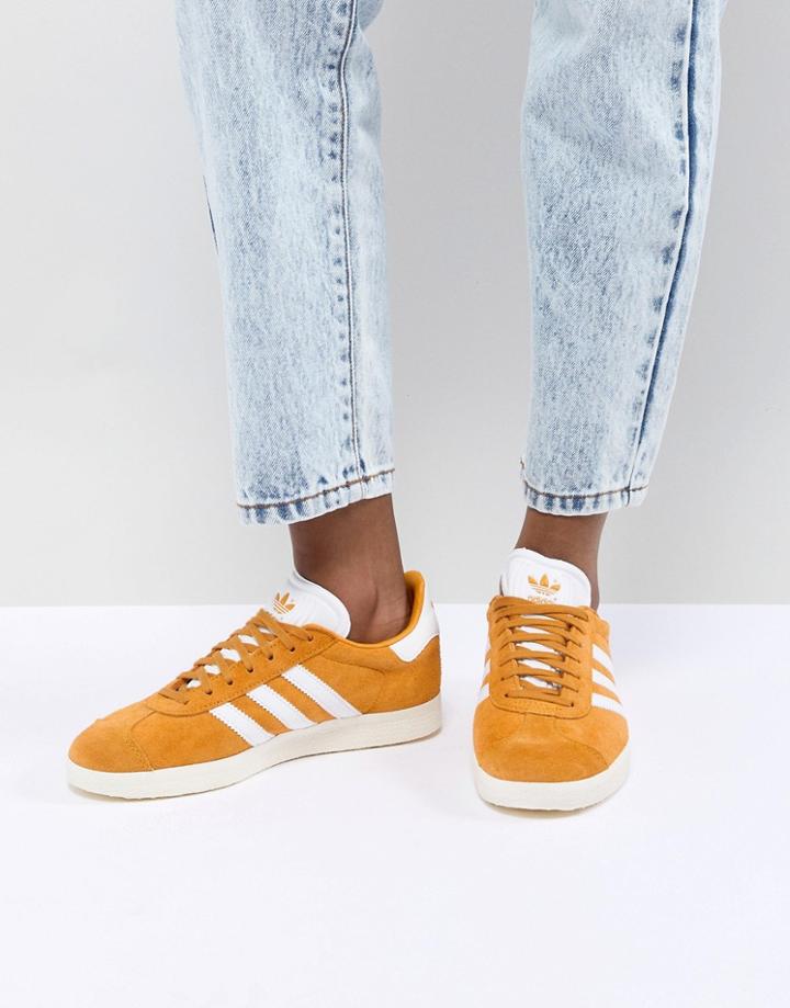 Adidas Originals Gazelle Sneakers In Mustard Yellow - Yellow